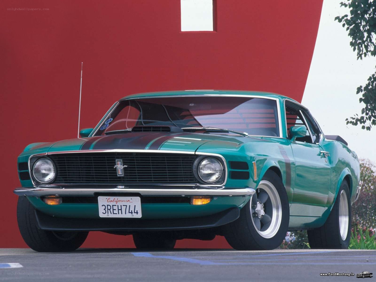 Green Ford Mustang classic car