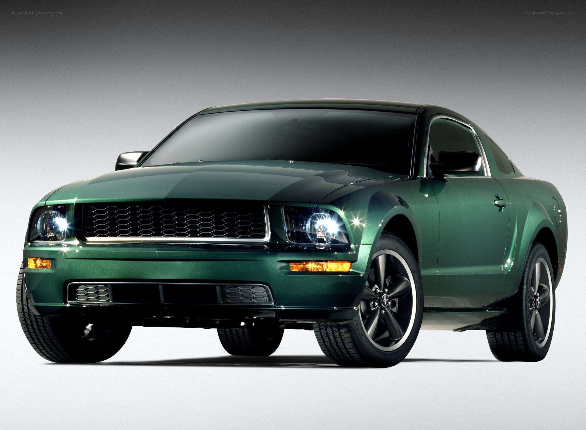 green ford mustang coupe