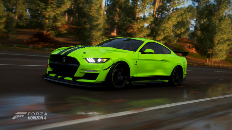 Green Ford Mustang — Lime Green