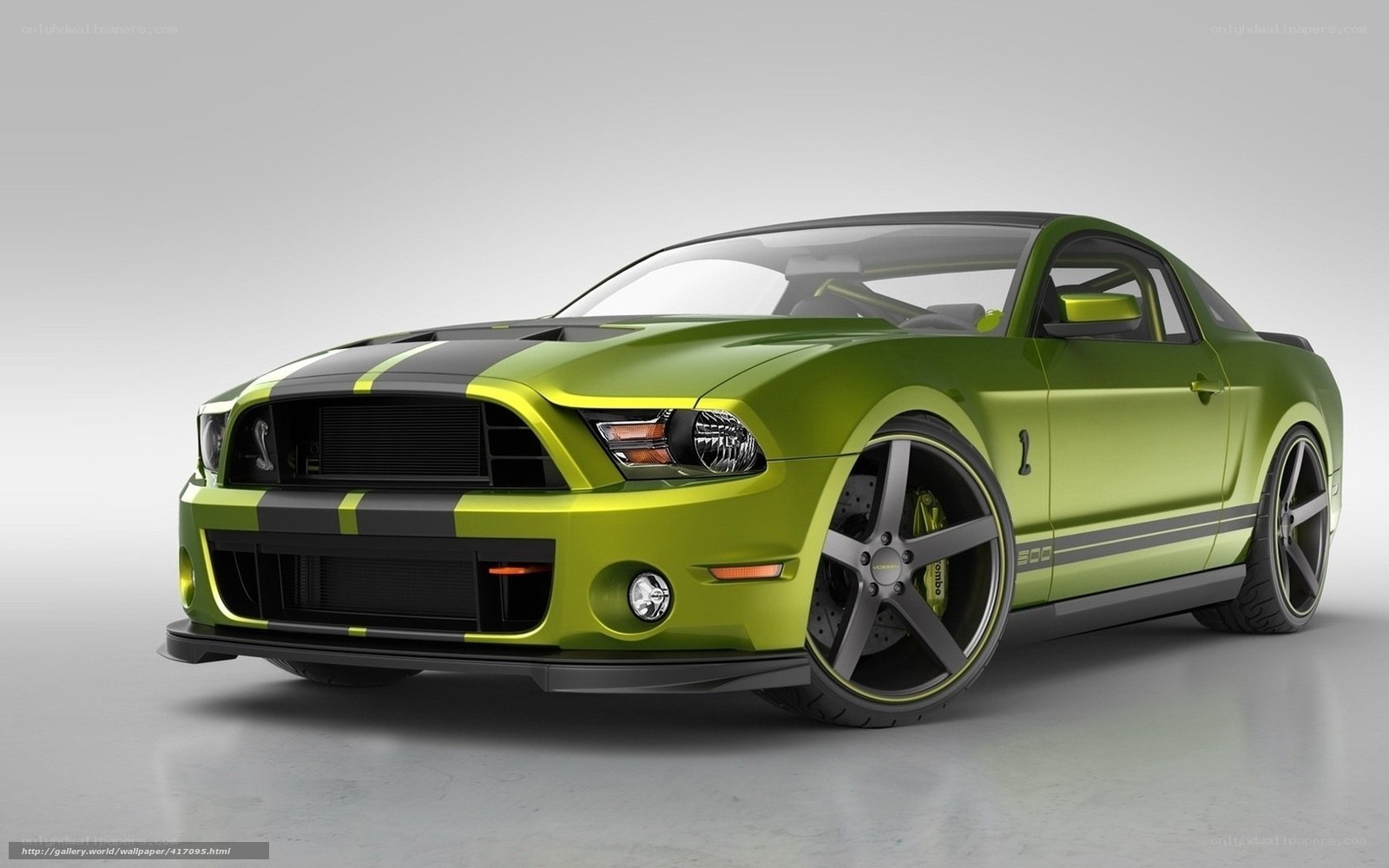 green ford shelby mustang