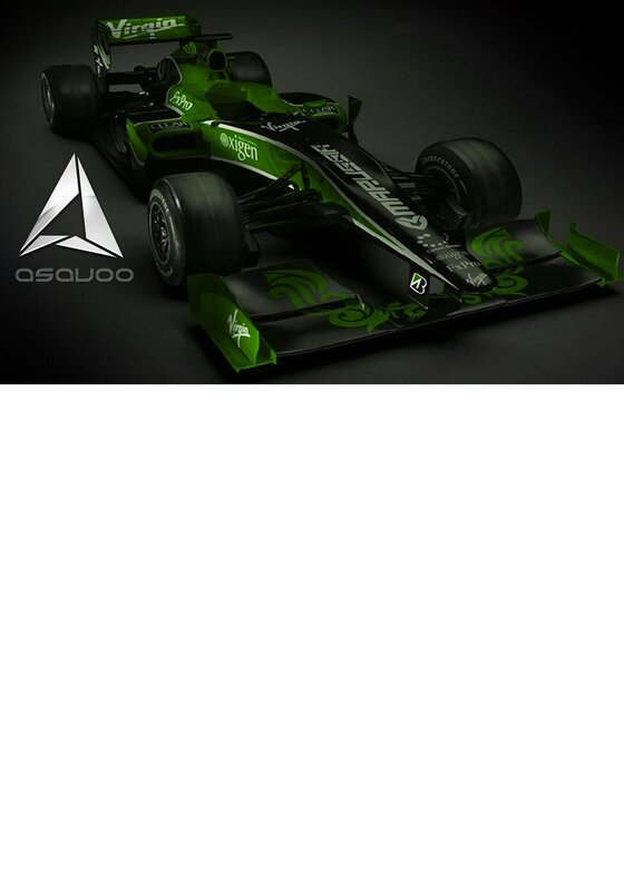 Green Formula One Car — Dramatic, 3d Render