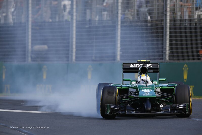 Green Formula One Car — Dynamic, Photograph, Driver, Smoke