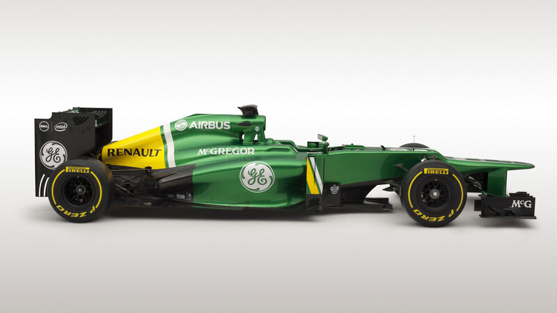Green Formula One Car — Neutral, Photograph, Sponsors