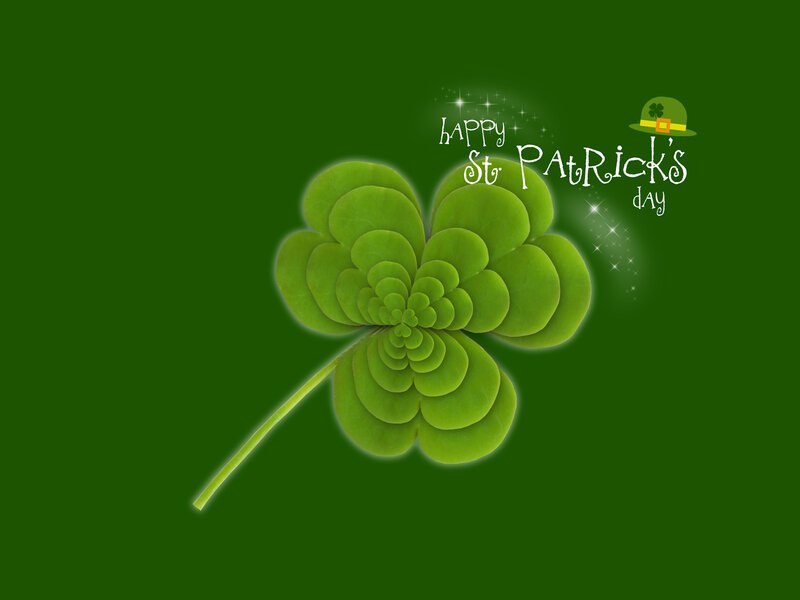 Green Four-leaf Clover — Festive