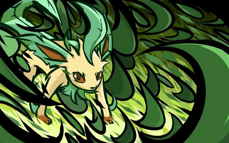 Green Fox with Leafy Tail