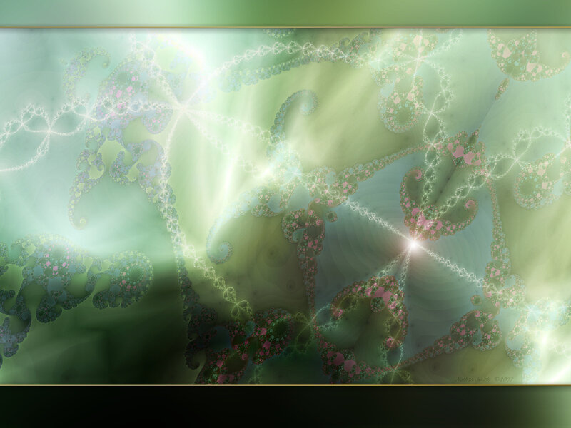 green fractal abstract art