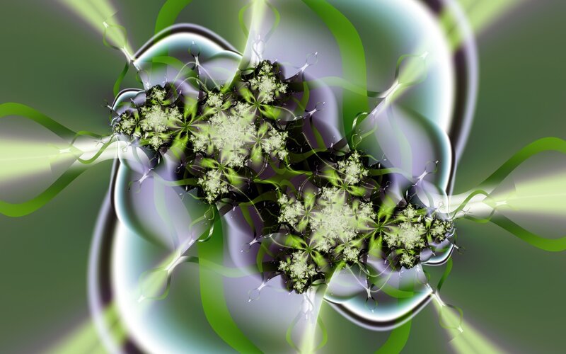 green fractal abstract art
