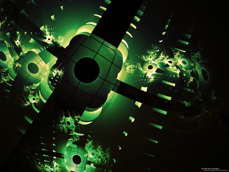 green fractal abstract art