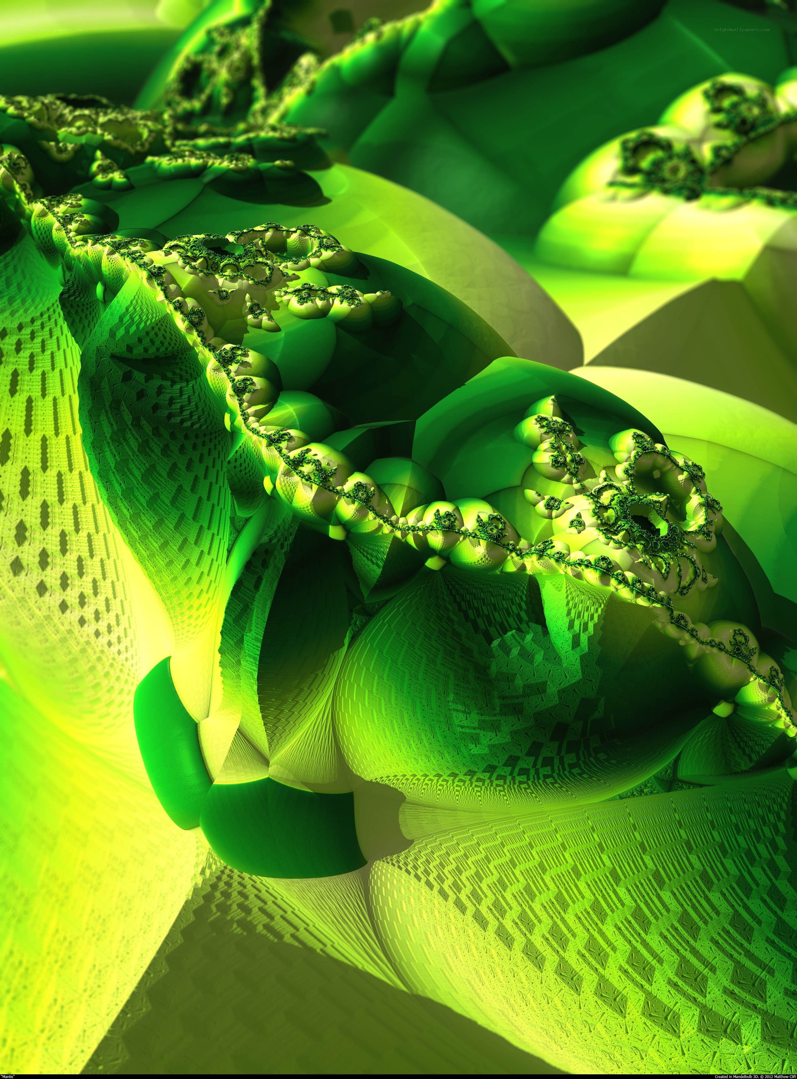 Green fractal abstract art