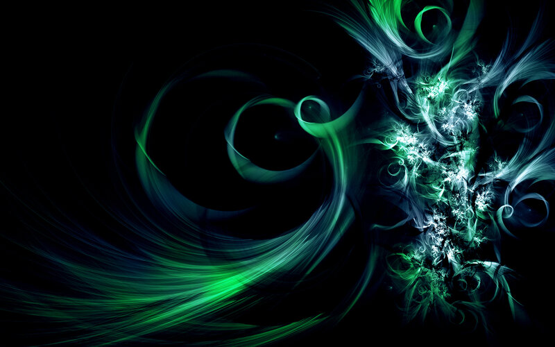 green fractal abstract art