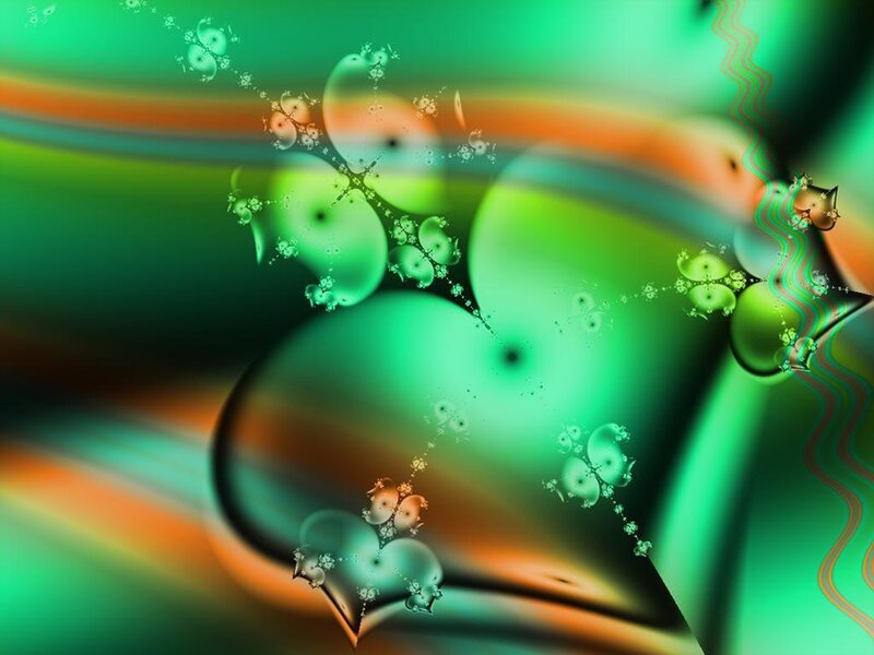 green fractal abstract art