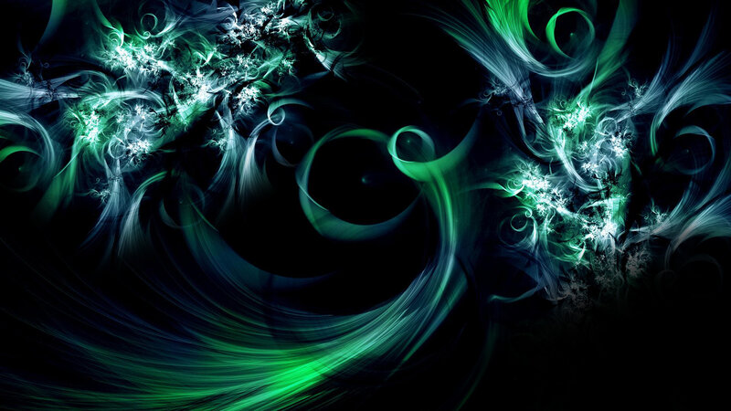 Green fractal abstract art