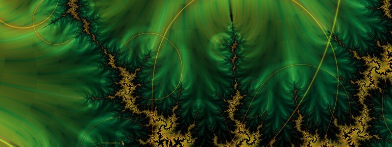 Green fractal abstract art