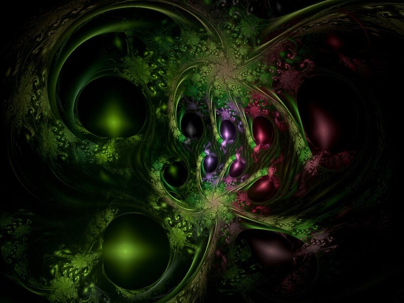green fractal abstract art