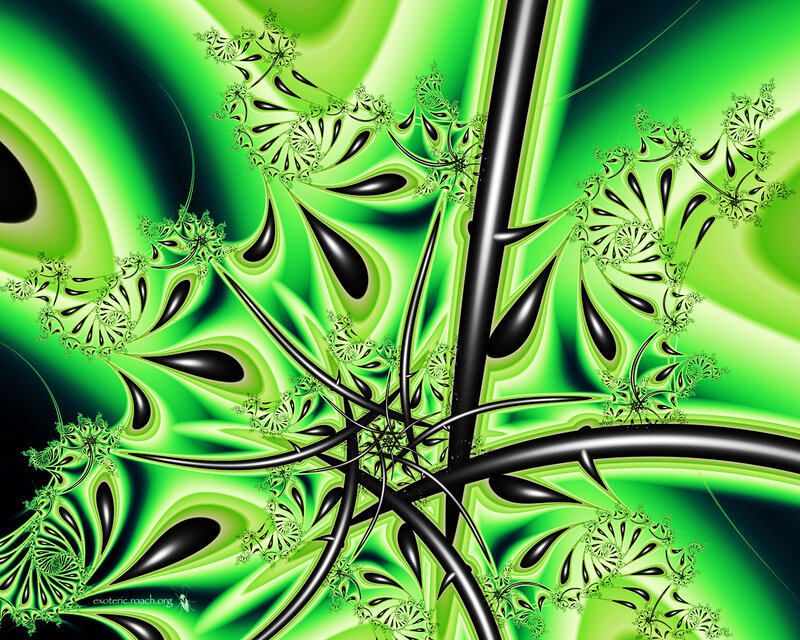 Green fractal abstract art