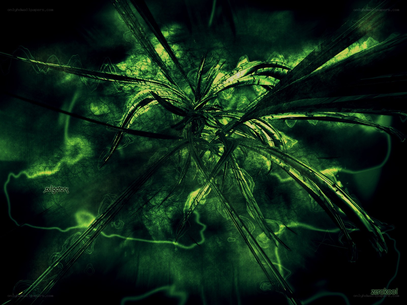 green fractal abstract design