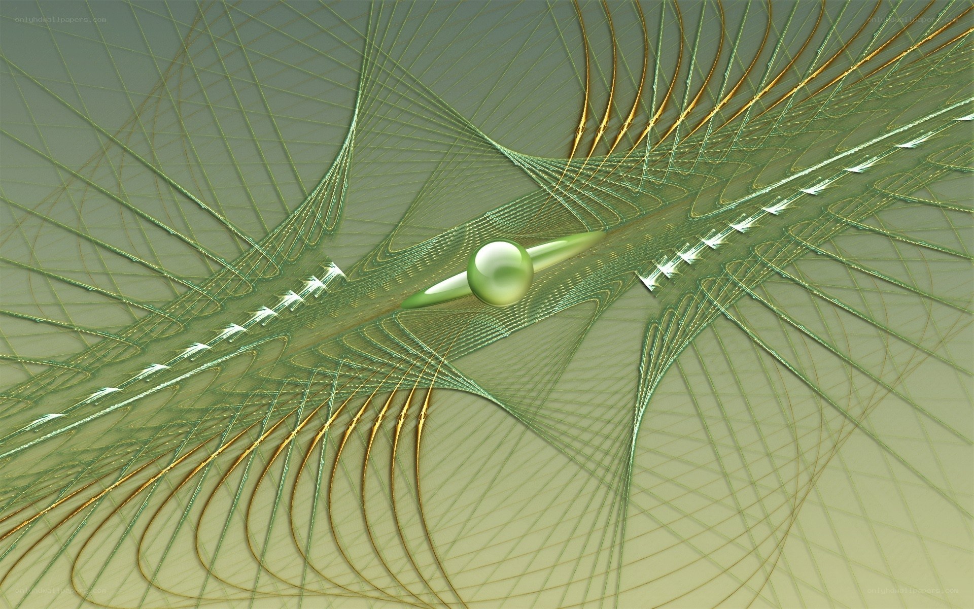 Green fractal abstract design
