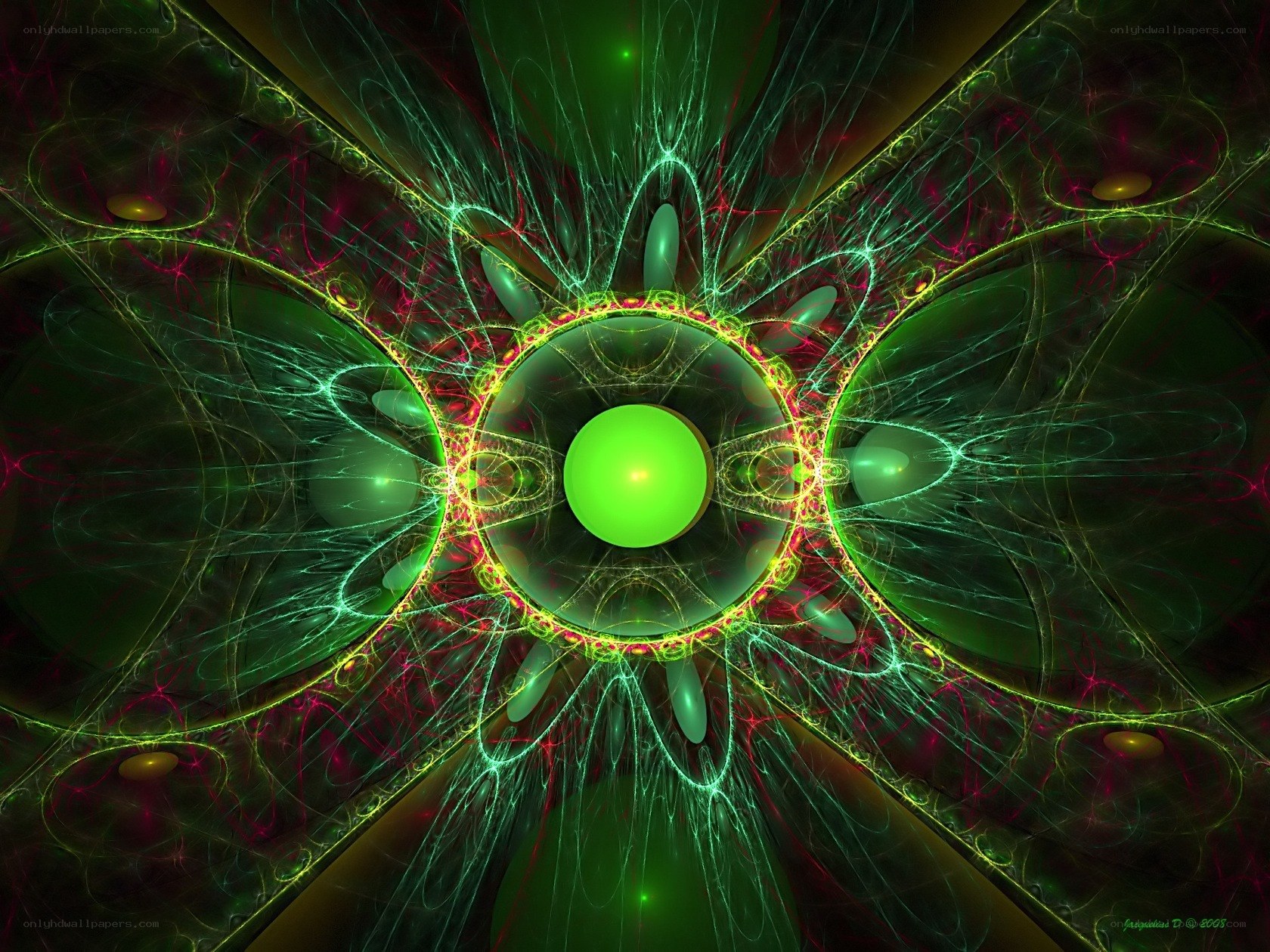 green fractal abstract design