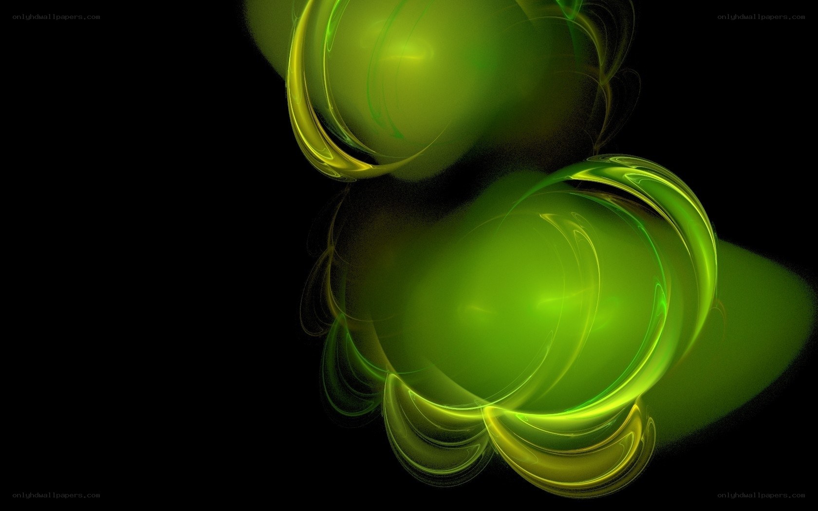 Green fractal abstract design
