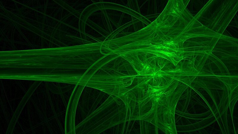 green fractal abstract pattern
