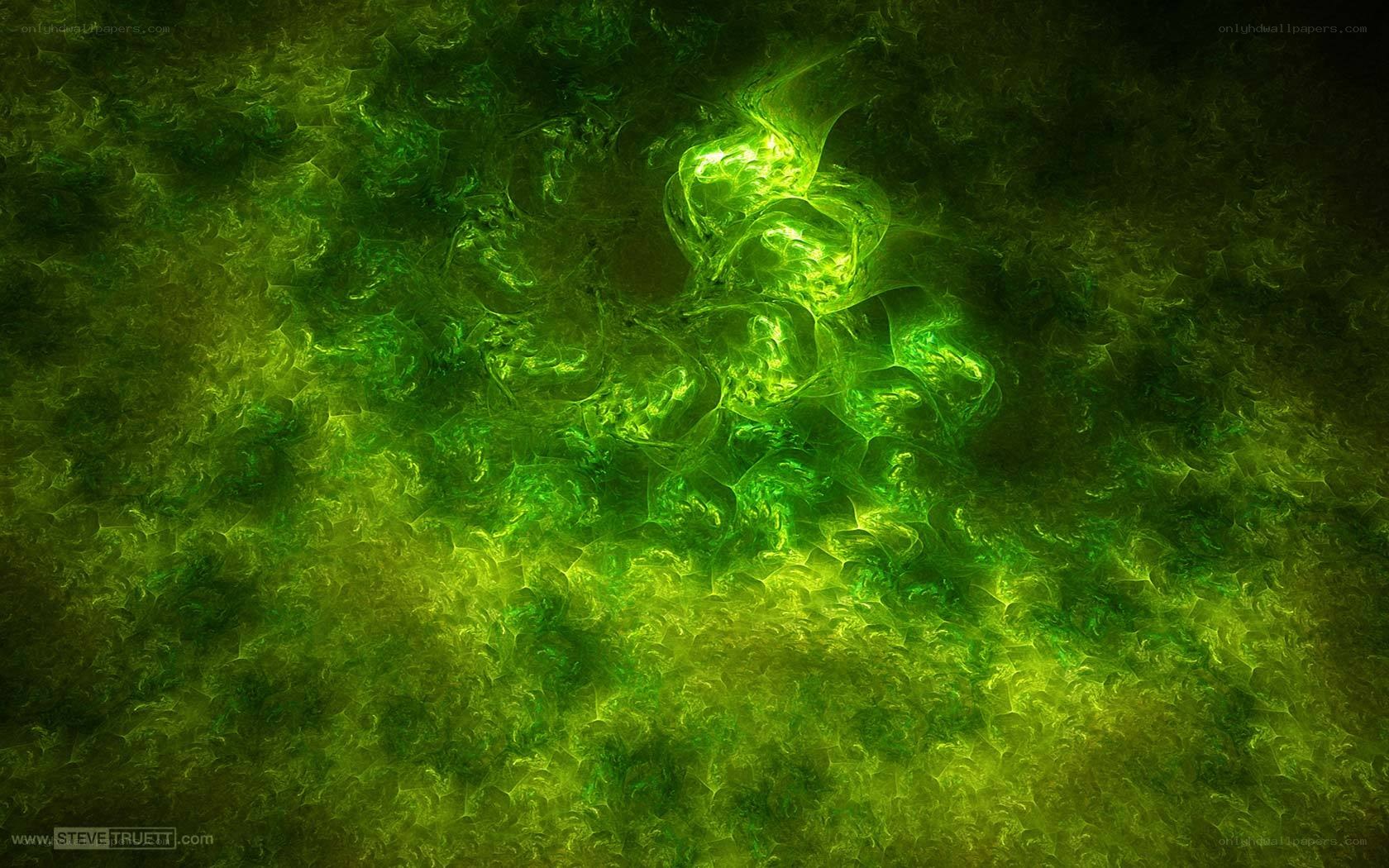 green fractal abstract pattern