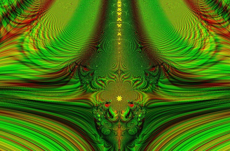 green fractal abstract pattern