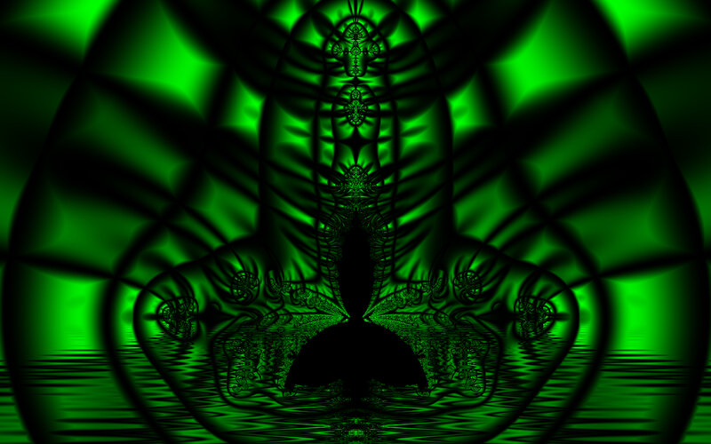 green fractal abstract pattern