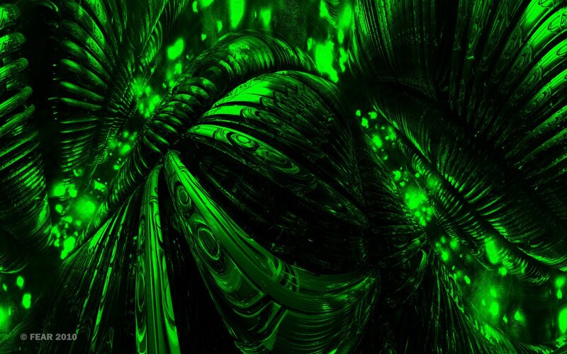 green fractal abstract pattern