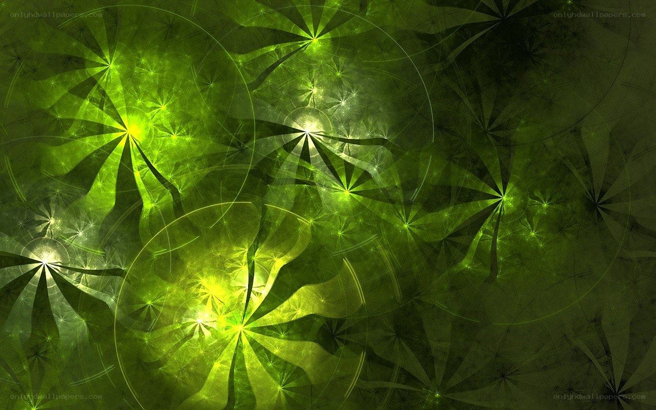 Green fractal abstract pattern