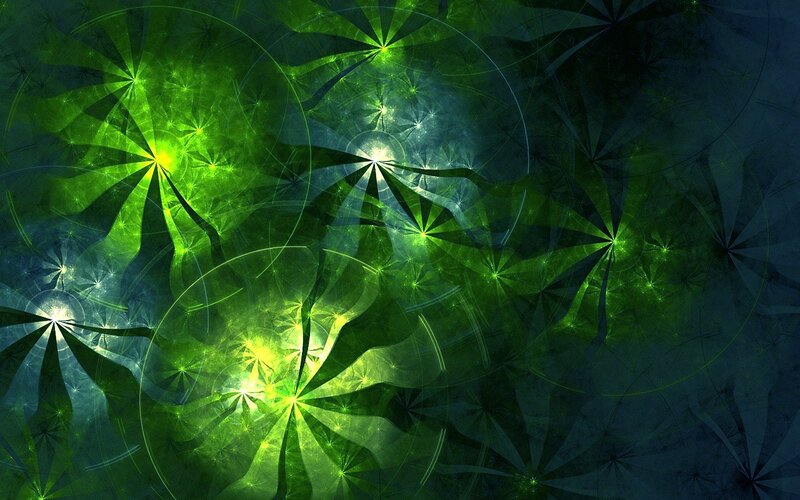 Green fractal abstract pattern