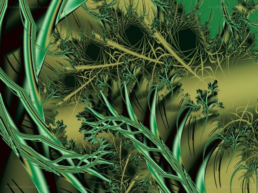 green fractal abstract pattern
