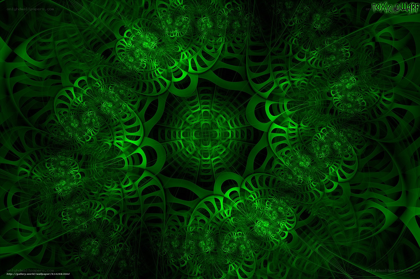 Green fractal abstract pattern