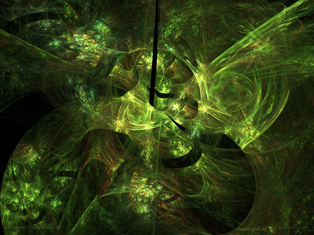 Green fractal abstract pattern