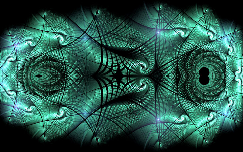 green fractal abstract pattern