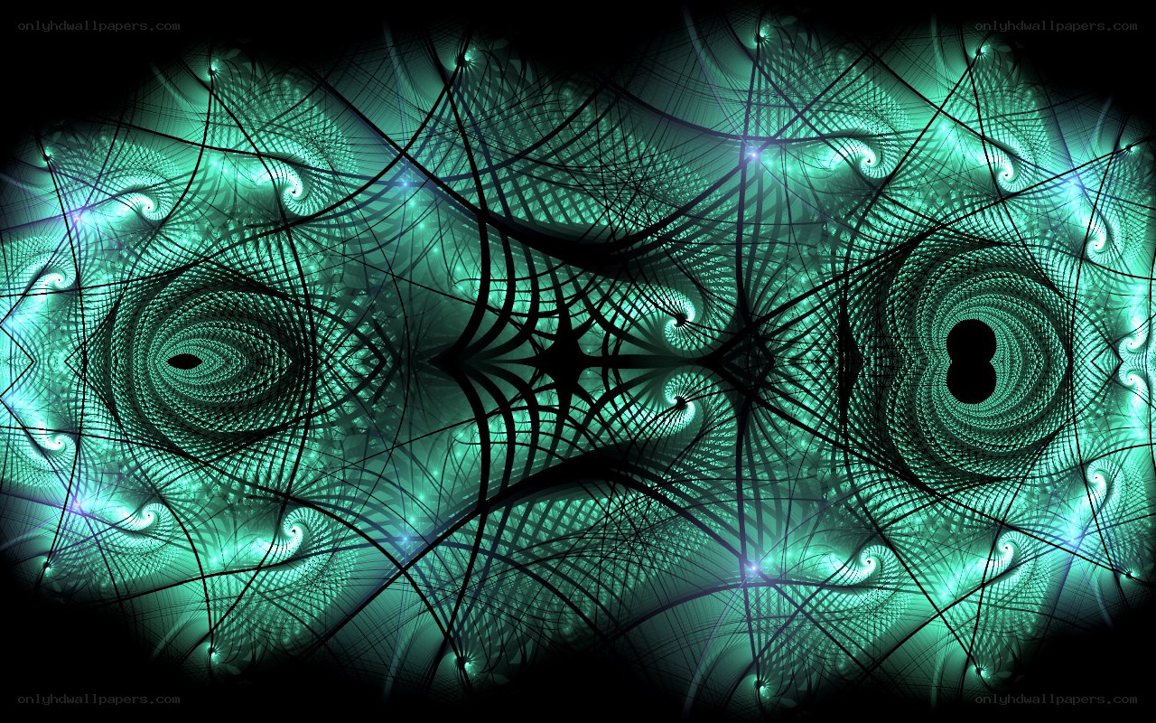 green fractal abstract pattern