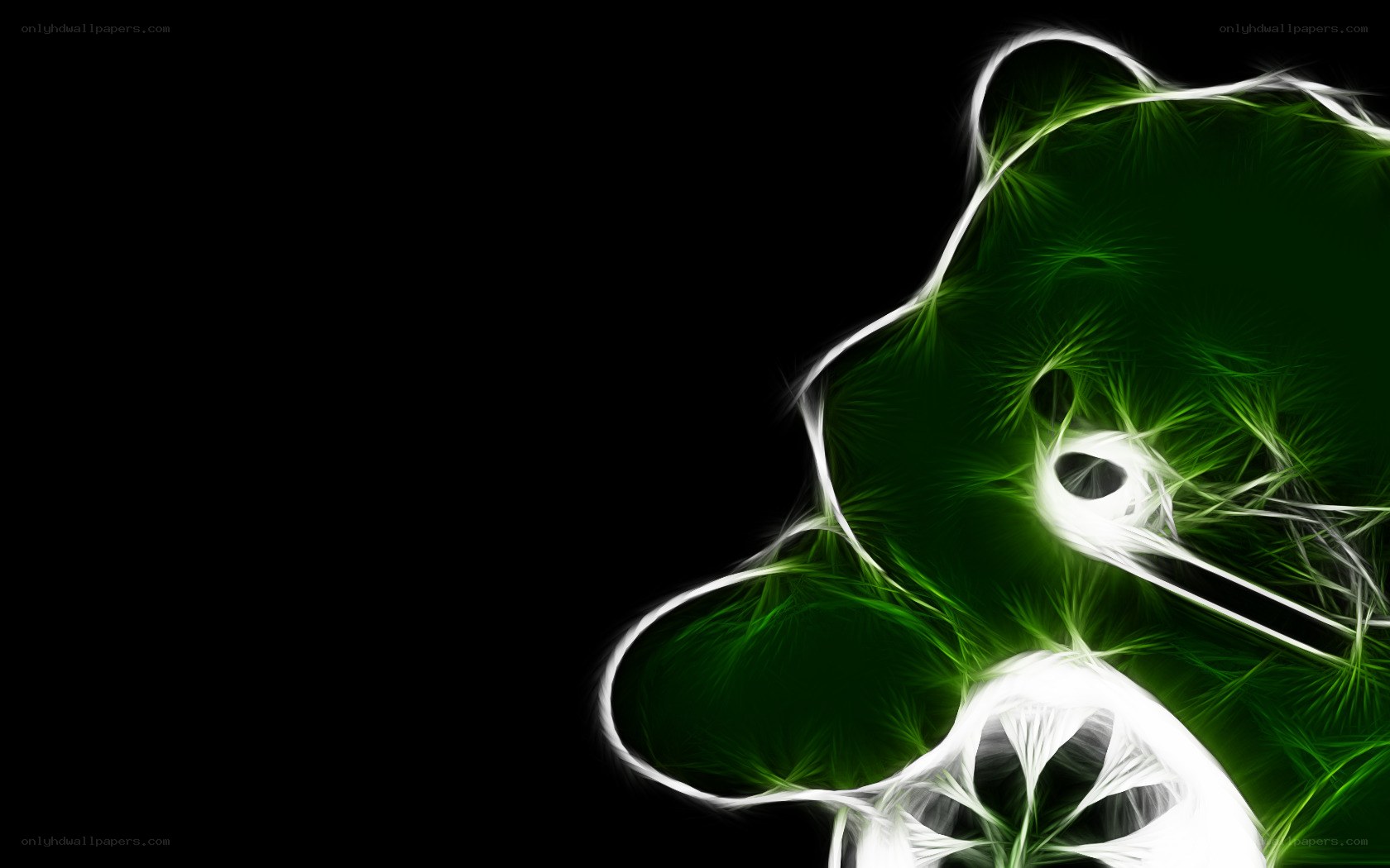 green fractal bear head