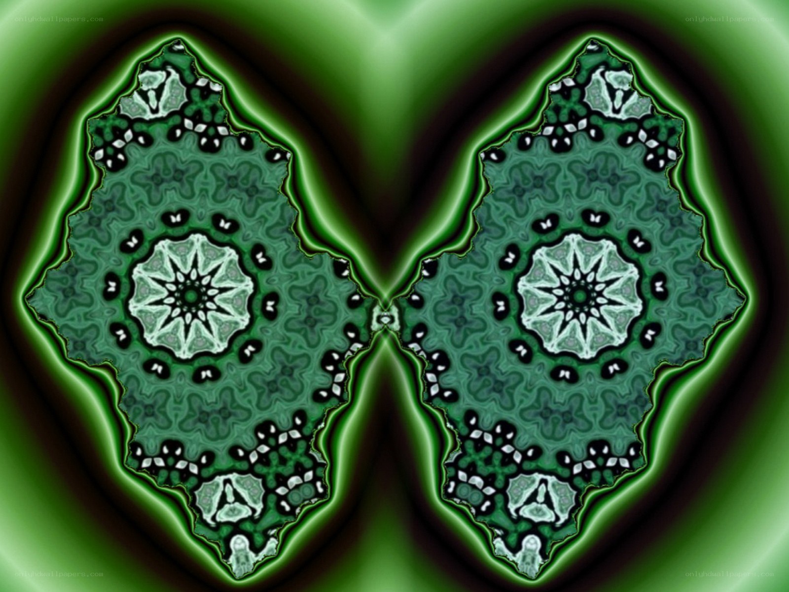 green fractal butterfly