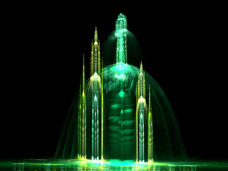 green fractal castle