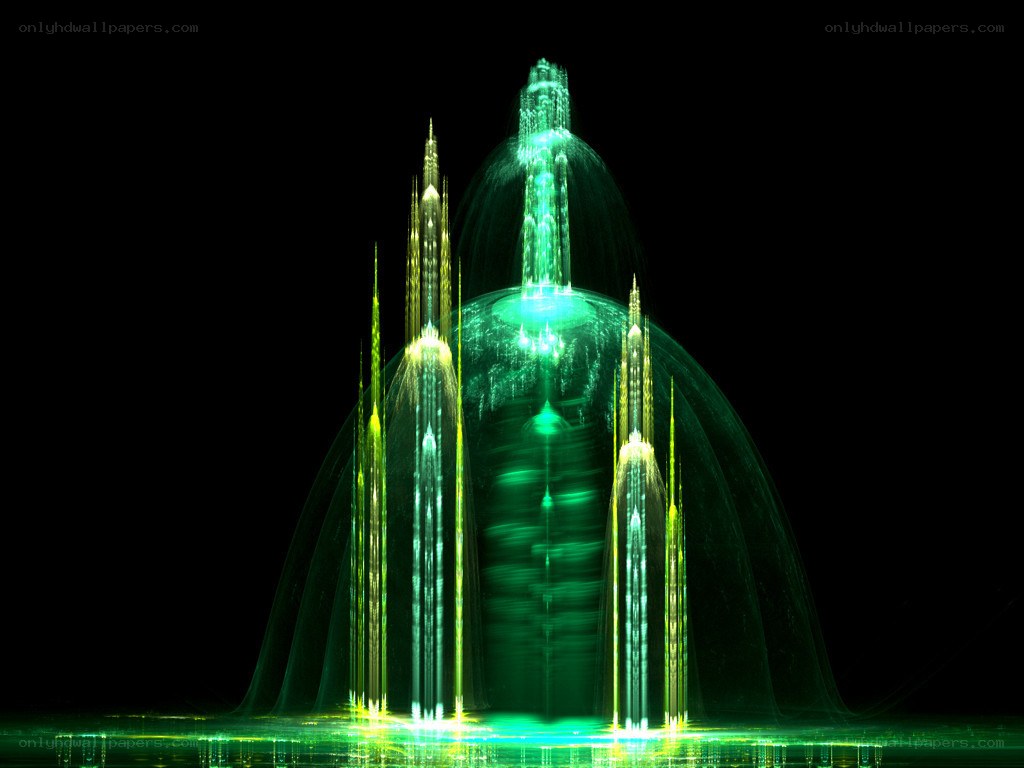 green fractal castle