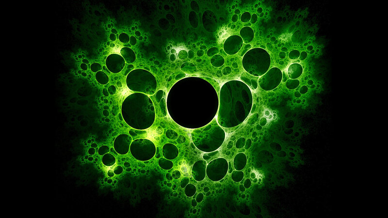 green fractal cellular pattern