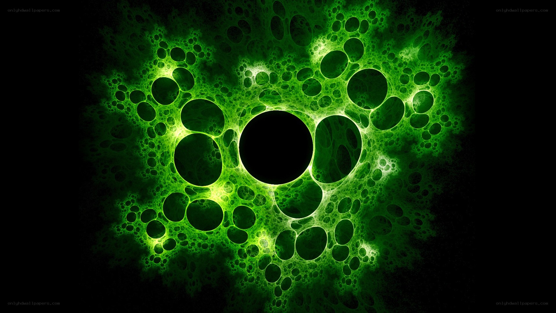 green fractal cellular pattern