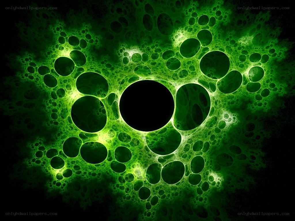 green fractal cellular pattern