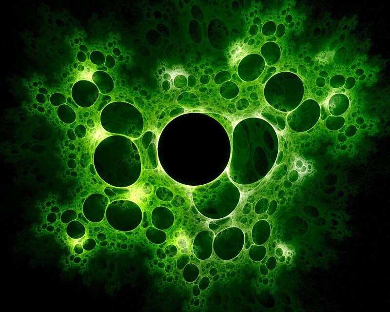 green fractal cellular pattern