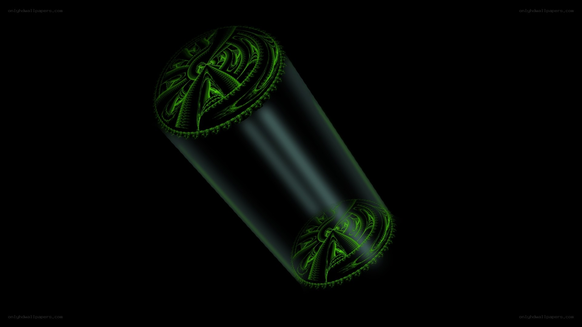 green fractal cylinder