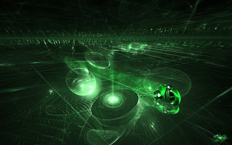 green fractal digital art