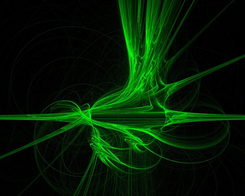 green fractal energy burst