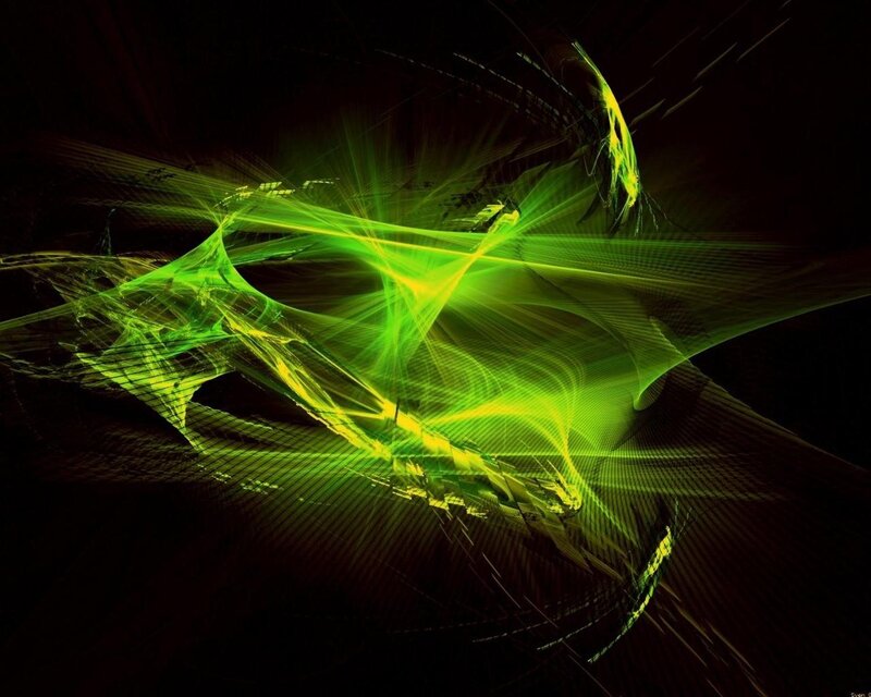 green fractal energy burst
