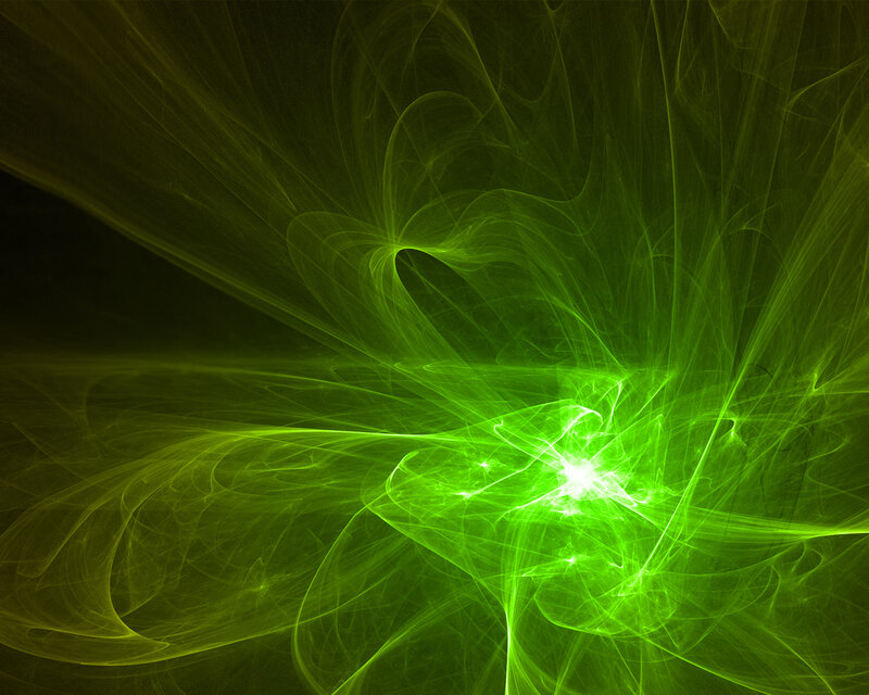 green fractal energy burst