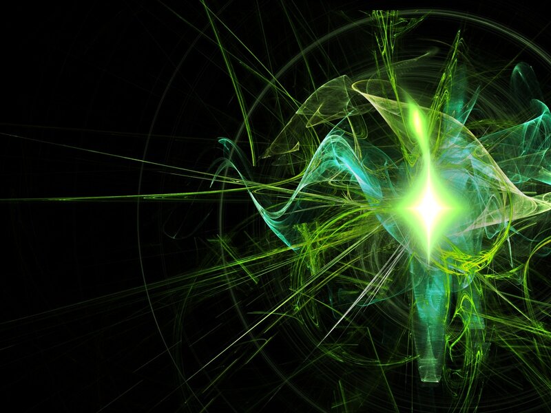 green fractal energy burst