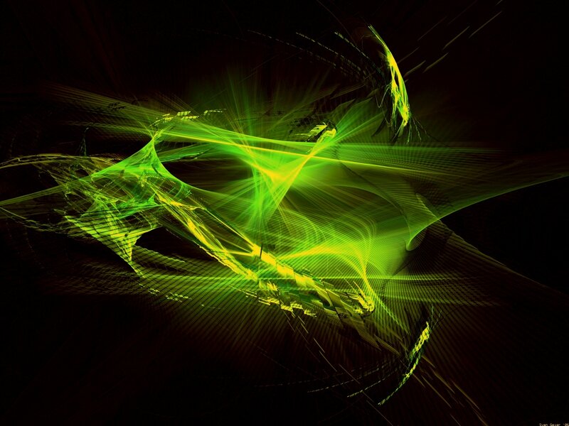 green fractal energy burst